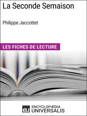 cover image of La Seconde Semaison de Philippe Jaccottet